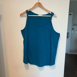 Time & Tru Aqua Blue Knit Knot Tank - Size XL